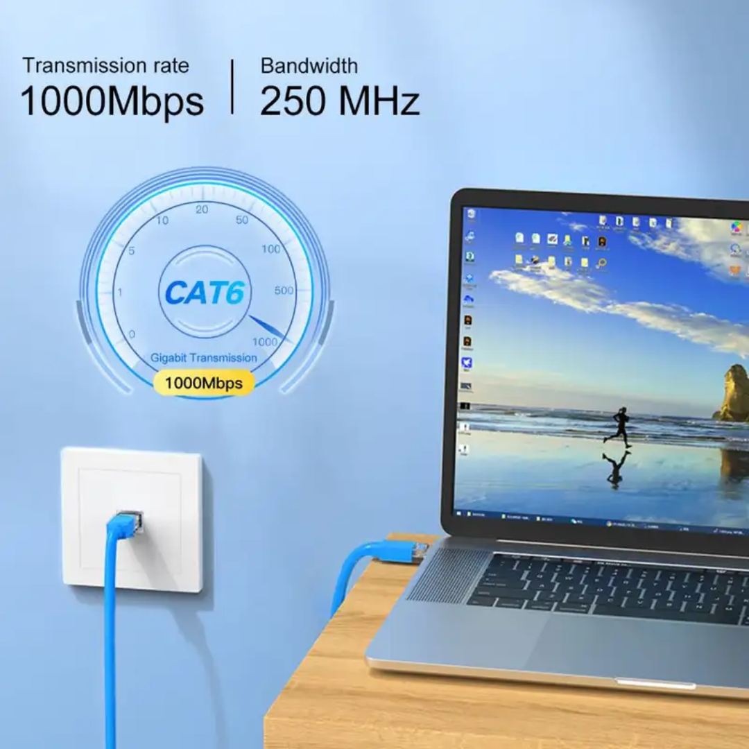 MindPure Cat 6 Ethernet Cable – 1M | High-Speed LAN Network Cable