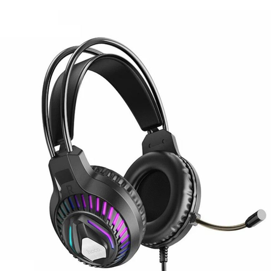 Hoco ESD12 Gaming Headphones – Stereo, RGB Backlit, 3.5mm Wired