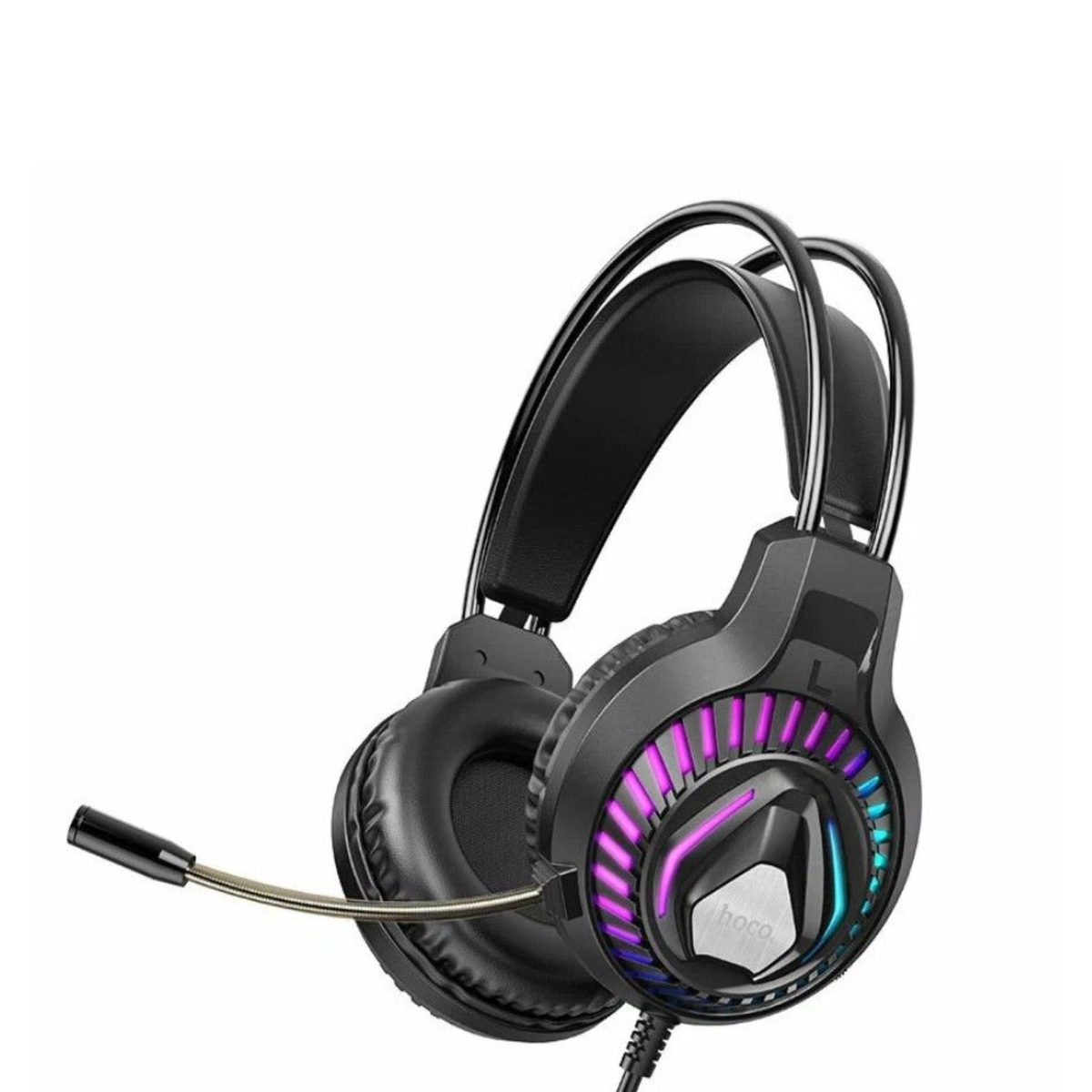 Hoco ESD12 Gaming Headphones – Stereo, RGB Backlit, 3.5mm Wired