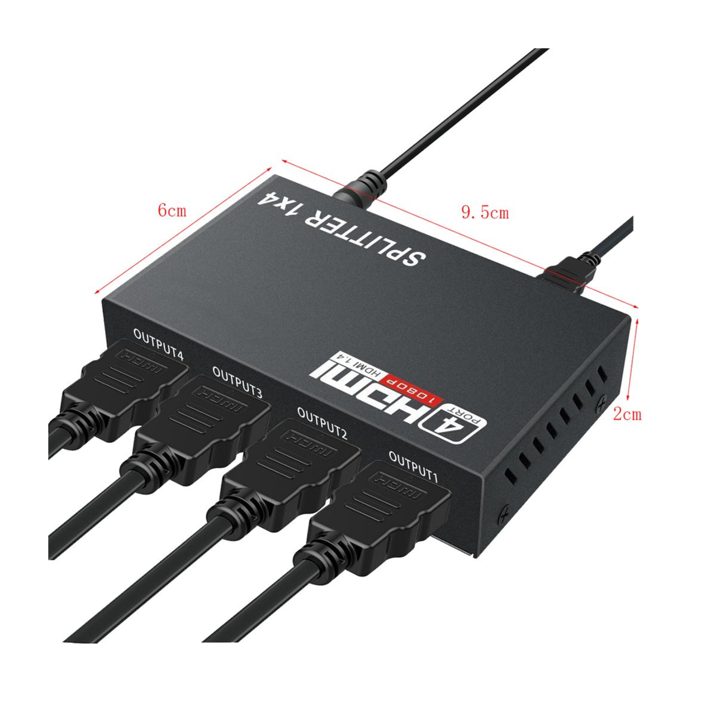 1-in-4 HDMI Splitter Adapter – 4Kx2K 3D 1080P