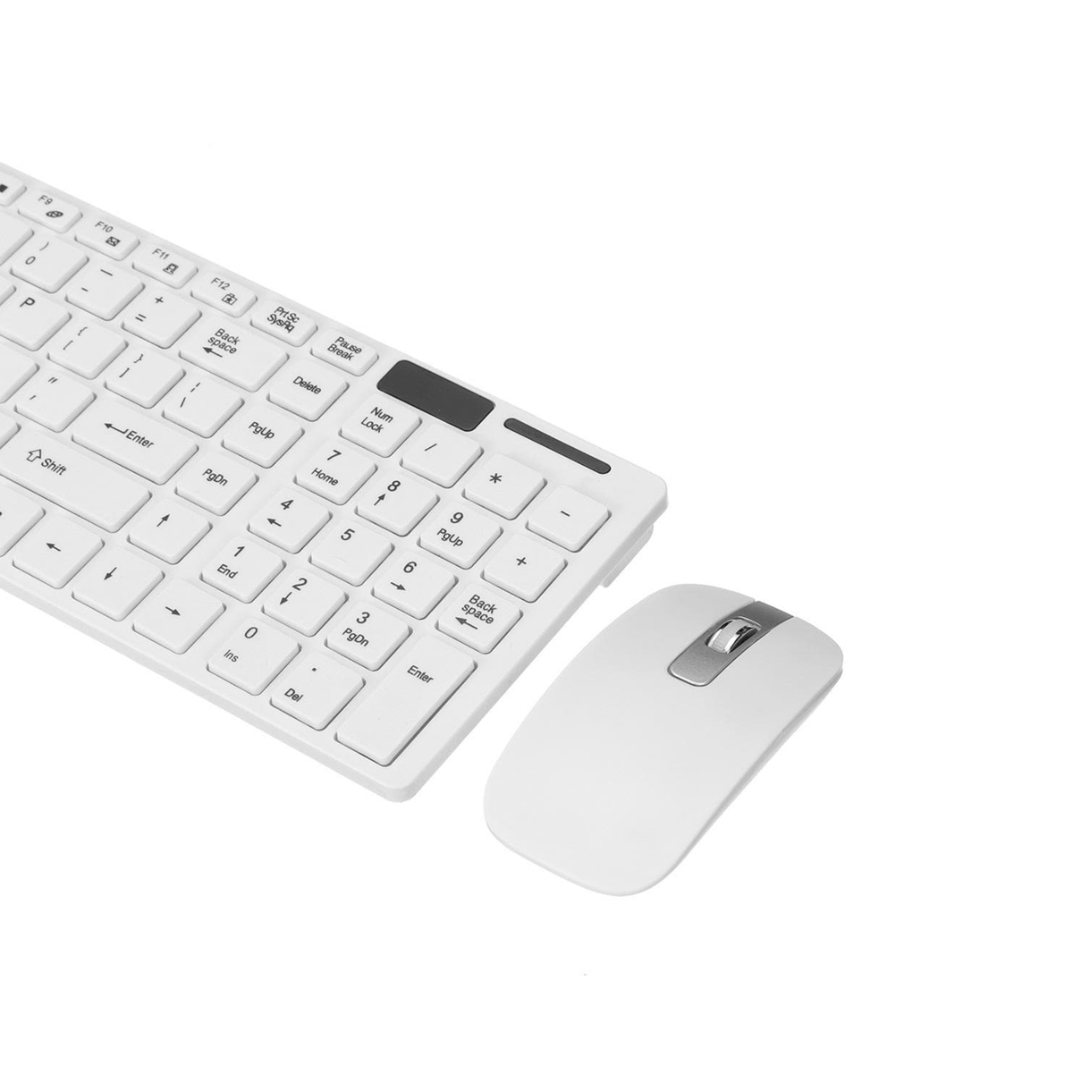 Ultra-Slim White Wireless Keyboard & Mouse Combo – 2.4GHz