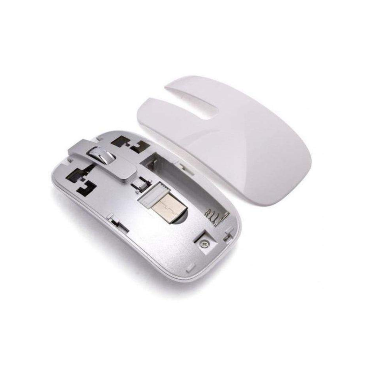 Ultra-Slim White Wireless Keyboard & Mouse Combo – 2.4GHz