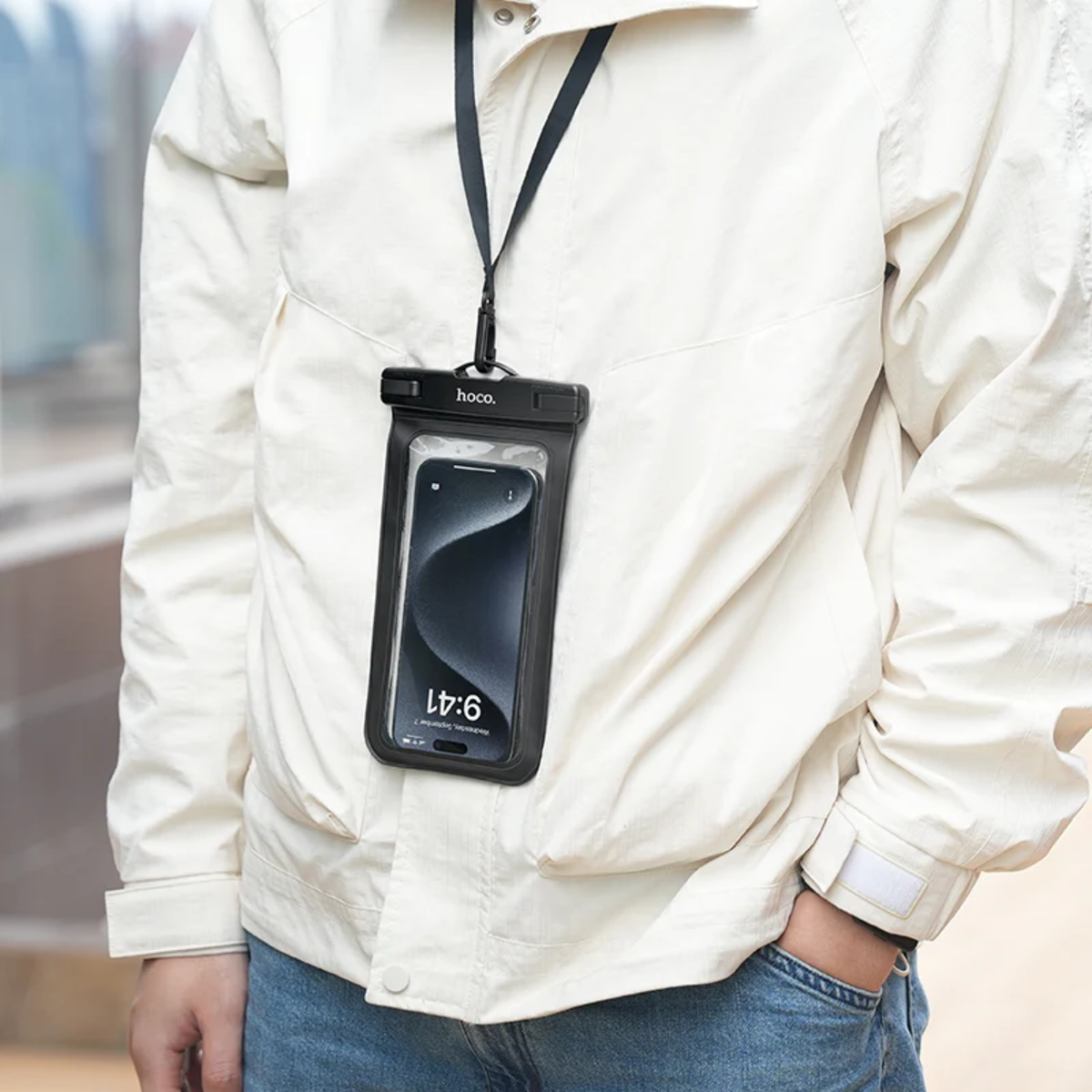 Hoco BAG30 Waterproof Phone Pouch – IP68 | Touch Sensitive