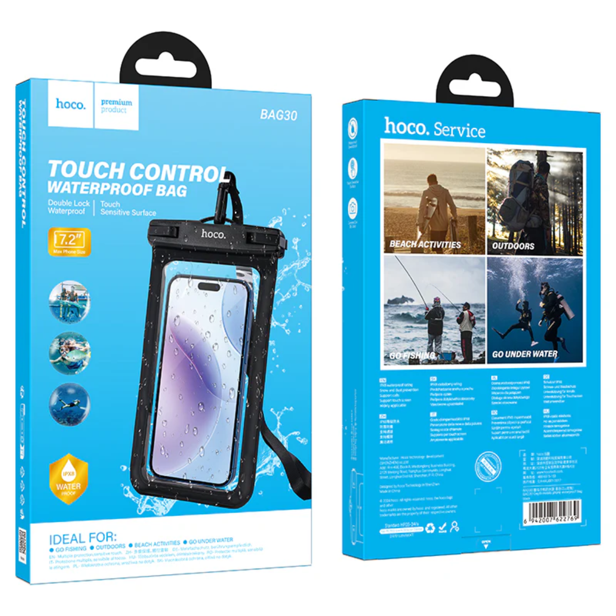 Hoco BAG30 Waterproof Phone Pouch – IP68 | Touch Sensitive
