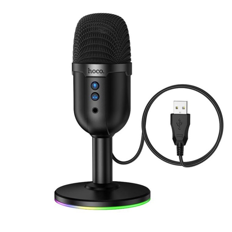 Hoco L25 RGB USB Desktop Microphone – USB-A | Omnidirectional