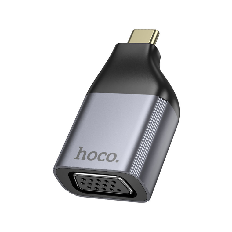 Hoco UA34 Type-C to VGA Adapter – 2K 60Hz | Plug & Play