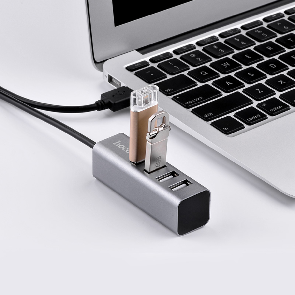 Hoco HB1 USB Hub – 4-Port USB 2.0 | Data Sync & Charging