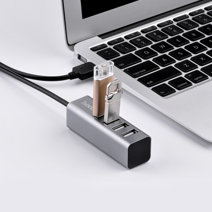 Hoco HB1 USB Hub – 4-Port USB 2.0 | Data Sync & Charging