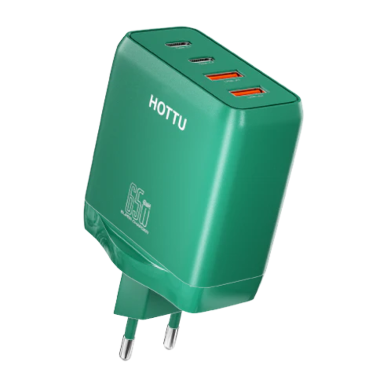 Hottu FC65 65W Fast Charger – 2x USB & 2x Type-C | PD & Quick Charge 3.0