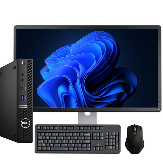 Dell OptiPlex 5080 Tiny i5 10th Gen + 20" Monitor, Keyboard & Mouse | Refurbished – Pristine Like New