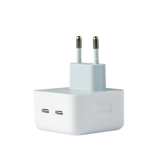 ⚡ 50W Dual Type-C Fast Charging Adapter – Smart Power Distribution