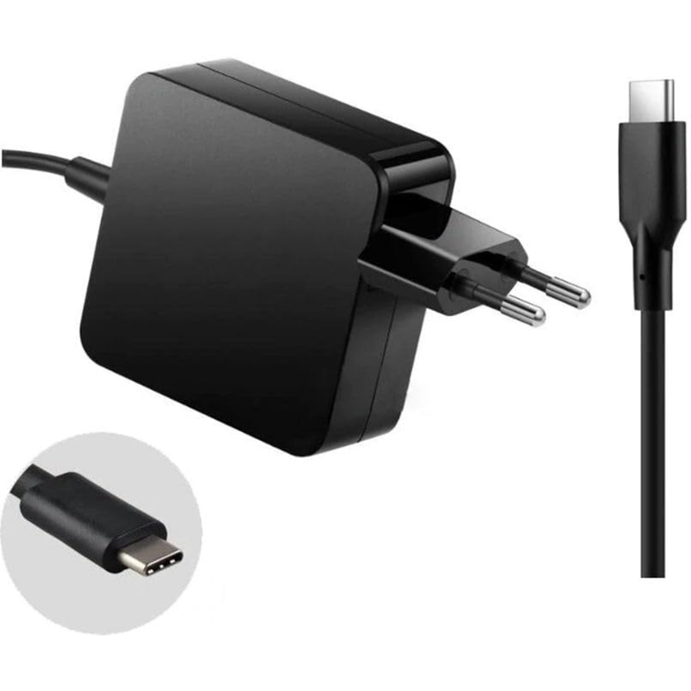 65W USB-C Replacement Laptop Charger – 2-Pin Adapter