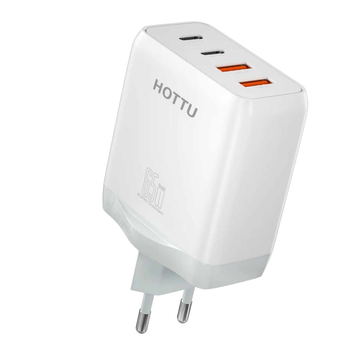 Hottu FC65 65W Fast Charger – 2x USB & 2x Type-C | PD & Quick Charge 3.0