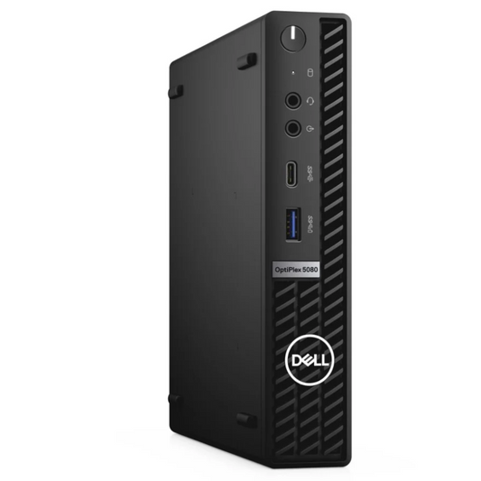 Dell OptiPlex 5080 Tiny | Intel Core i5 (10th Gen), 16GB RAM, 500GB SSD | Refurbished – Like New | Windows 11 Pro | Built-in Wi-Fi
